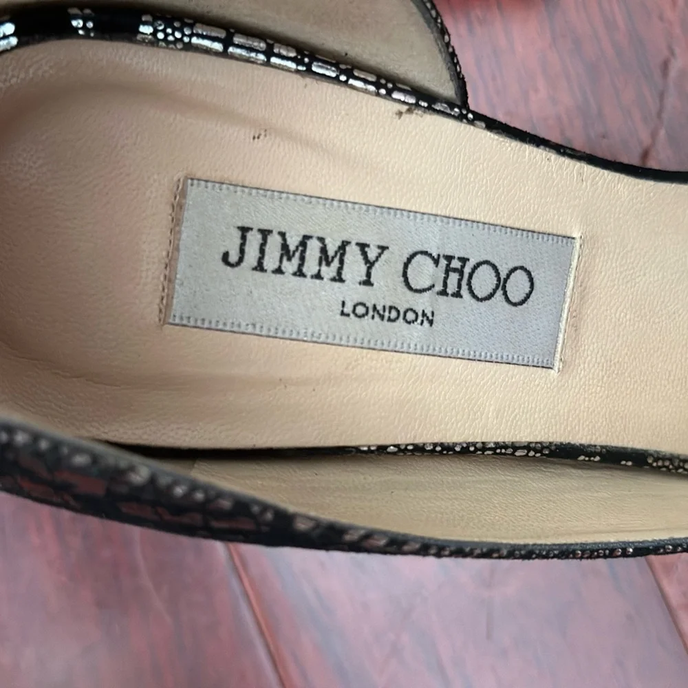 Jimmy Choo Black and Silver Heels - Picture 7 of 8